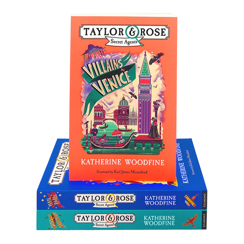 Taylor and Rose Secret Agents 3 Book Collection Set By Katherine Woodfine