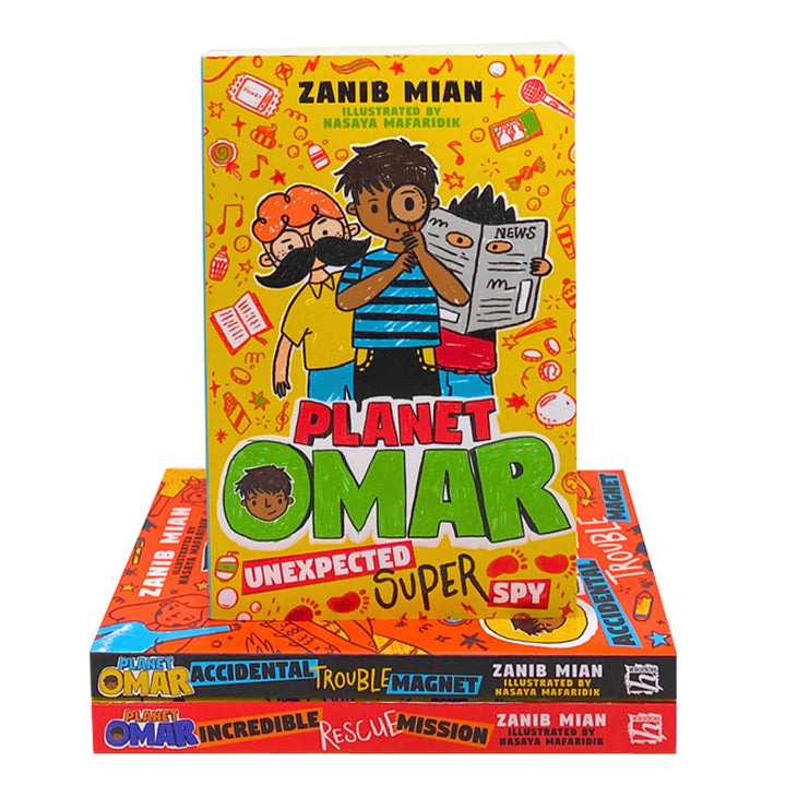 Planet Omar Series 3 Book Collection Set – Unexpected Super Spy by Zanib Mian, Children's Fiction for Kids, Adventure, Family, Humor & Imagination