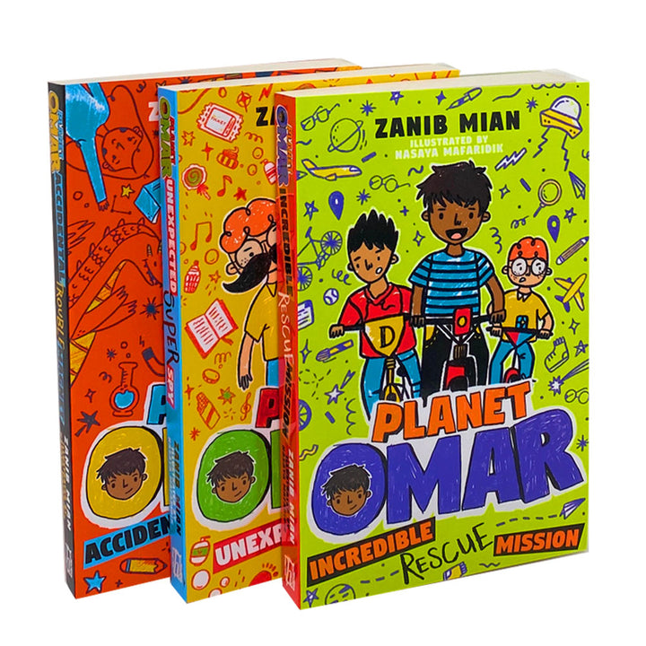 Planet Omar Series 3 Book Collection Set – Unexpected Super Spy by Zanib Mian, Children's Fiction for Kids, Adventure, Family, Humor & Imagination