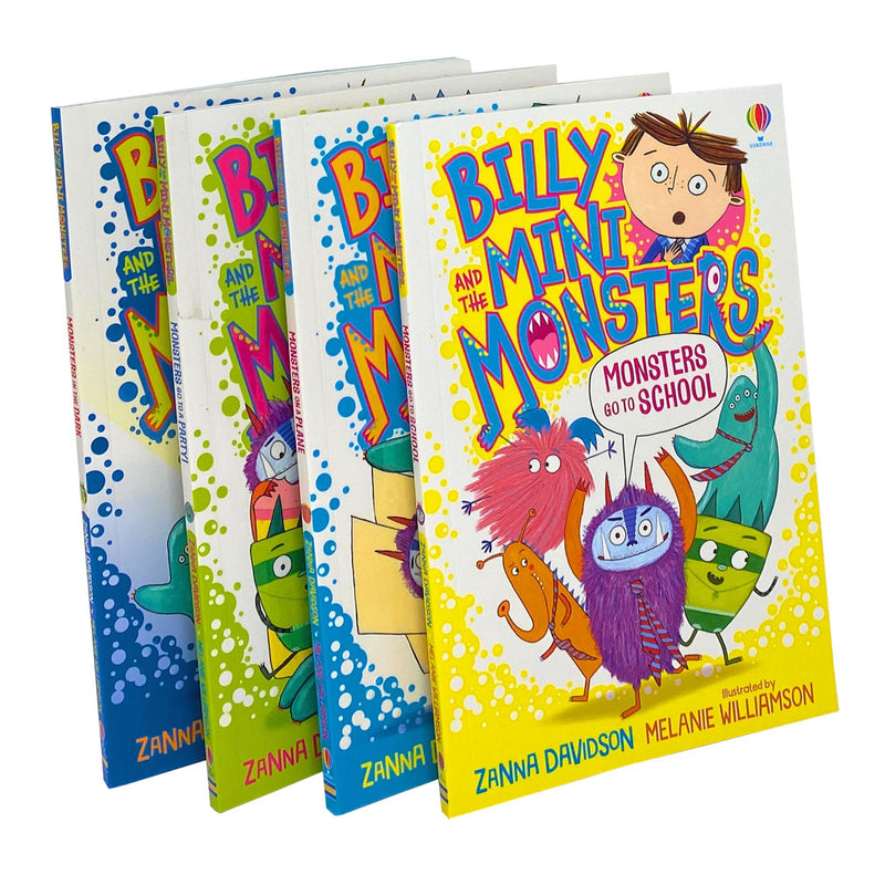 Photo of Billy and the Mini Monsters 4 Books Set by Zanna Davidson on a White Background