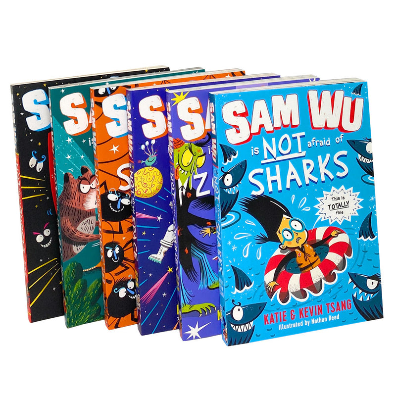 Sam Wu Is Not Afraid 6 Book Children's Collection Box Set by Kevin & Katie Tsang – Fun Adventure Series, Kids Fiction, Paperback, Reading for Children