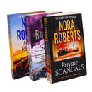 Nora Roberts Collection 3 Books Set The Search, Hidden Riches, Private Scandals