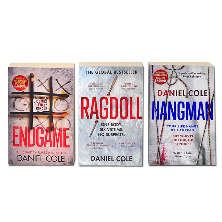 Daniel Cole 3 Book Thriller Collection Set– Includes Ragdoll, Hangman & Endgame |Crime Fiction, Murder Mystery,Detectives,Suspense & Bestseller Series