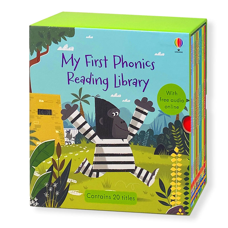 Usborne My First Phonics Reading Library 20 Books Collection Box Set With Free Audio Online
