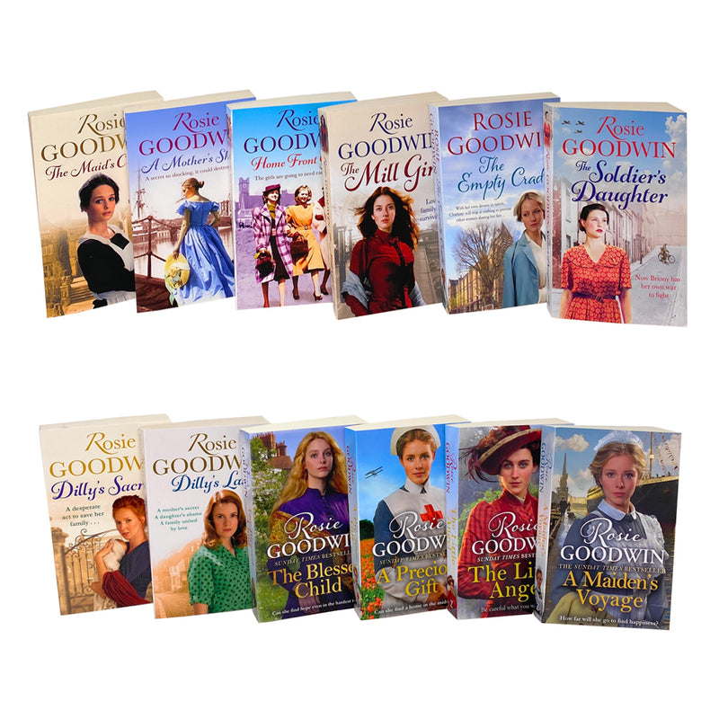 Rosie Goodwin Series 12 Books Collection Set Pack Inc Maidens Voyage, Mill Girl