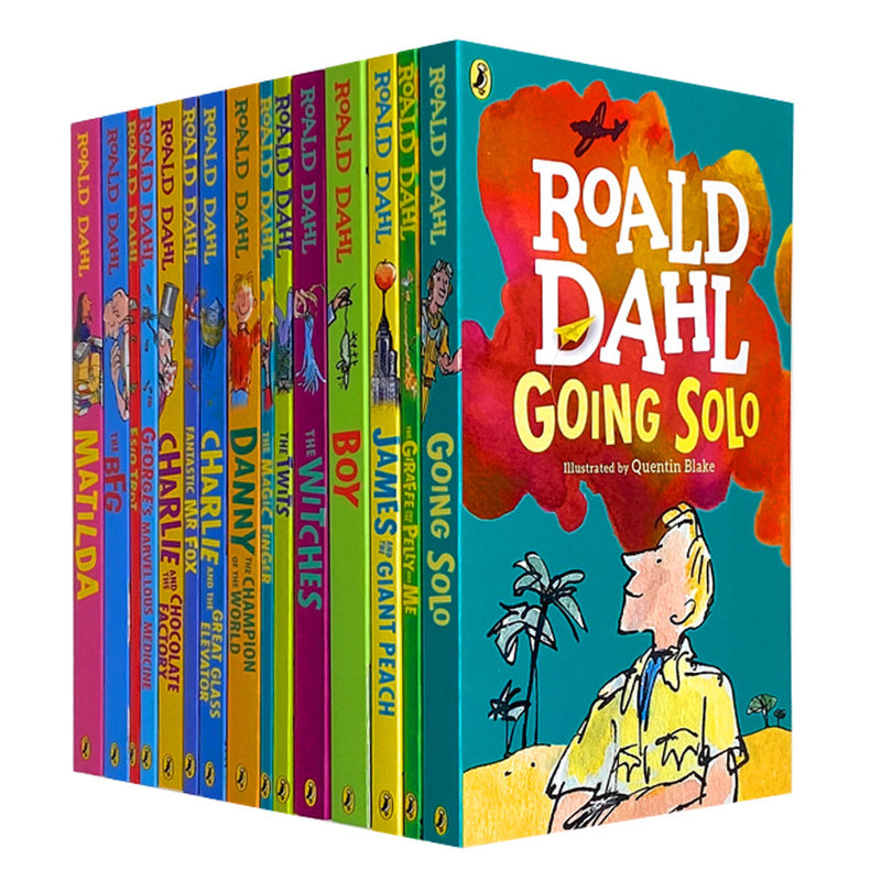 Roald Dahl 15 Books Set Collection New Covers, Going Solo, Matilda