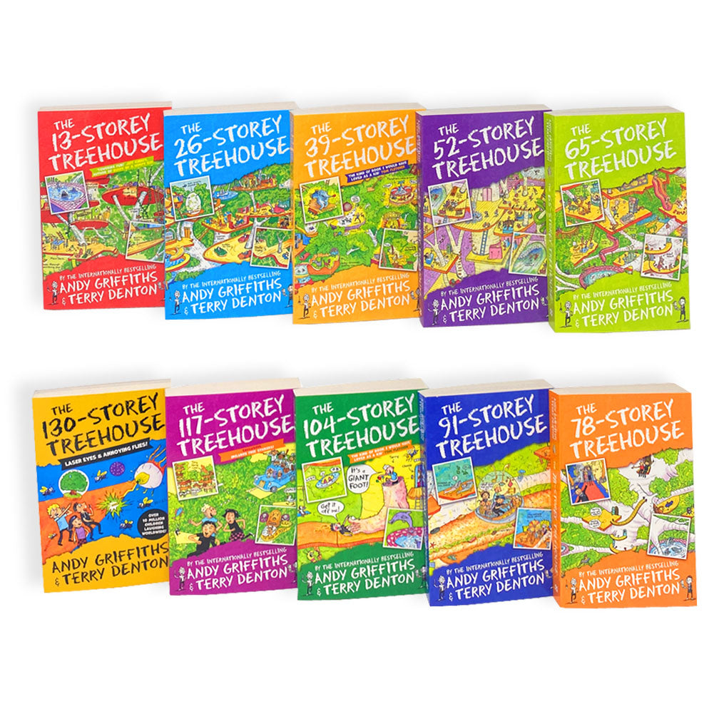 The Treehouse Collection 10 Books Box Set by Andy Griffiths - Fun,Hilarious & Exciting Children's Books Series for Kids - Adventure & Humor Collection
