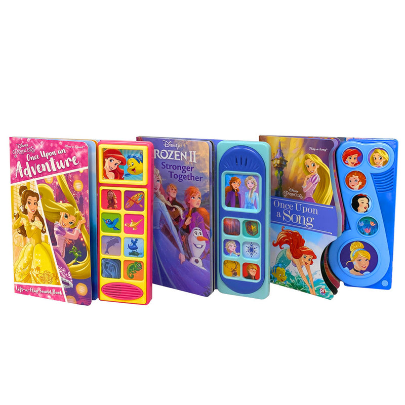 Disney Princess Play A Sound 3 Book Set Collection, Once Upon An Adventure...