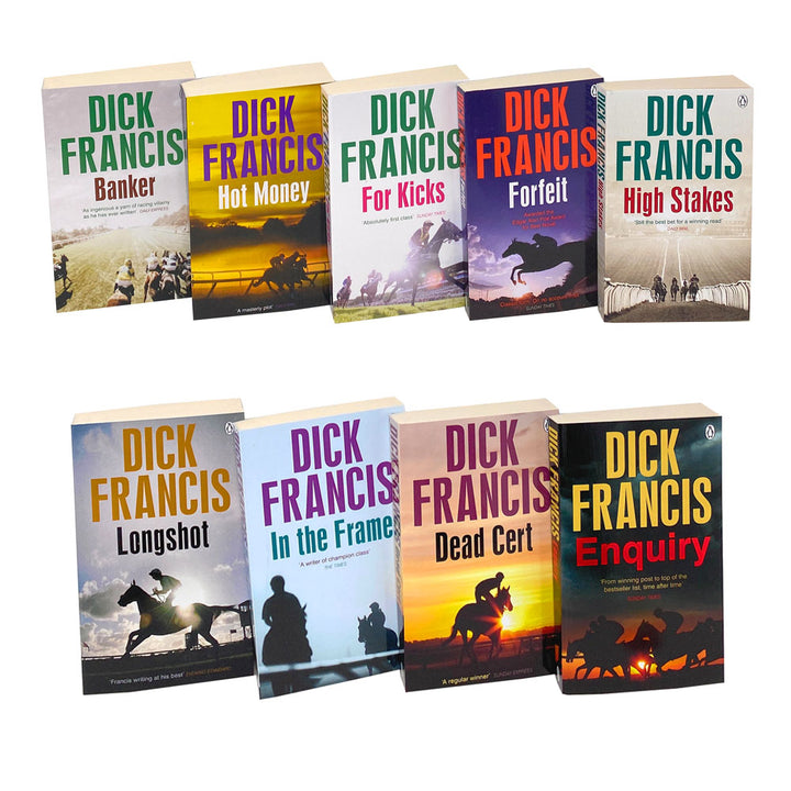 Dick Francis Thriller Series 9 Book Collection – Mystery Suspense Fiction Novels Set by Popular Author Penguin Bestseller Stories