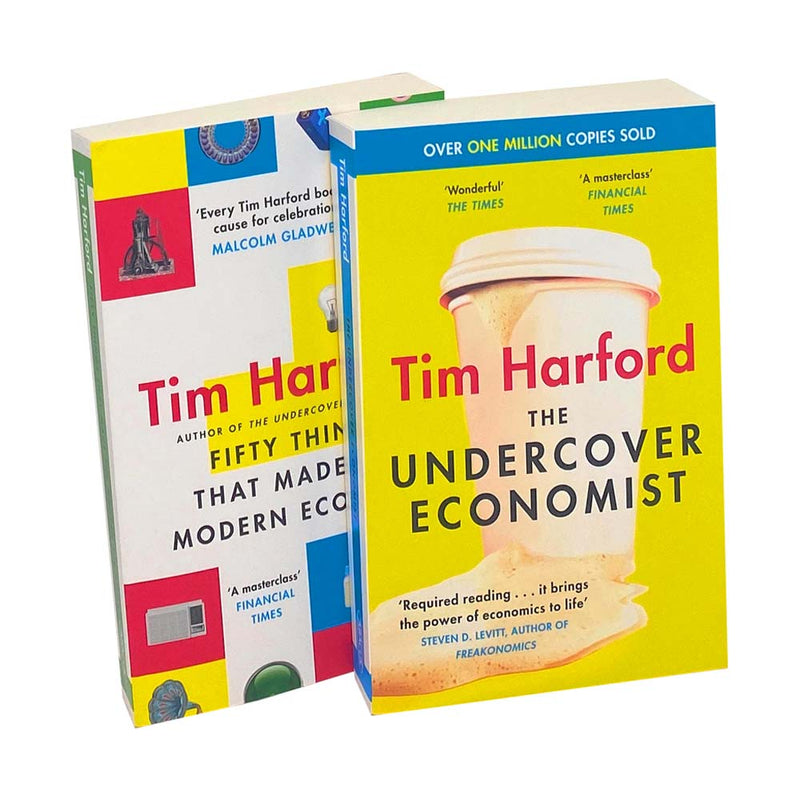 Tim Harford 2 Book Set Collection, Fifty Things That Made The Modern Economy...