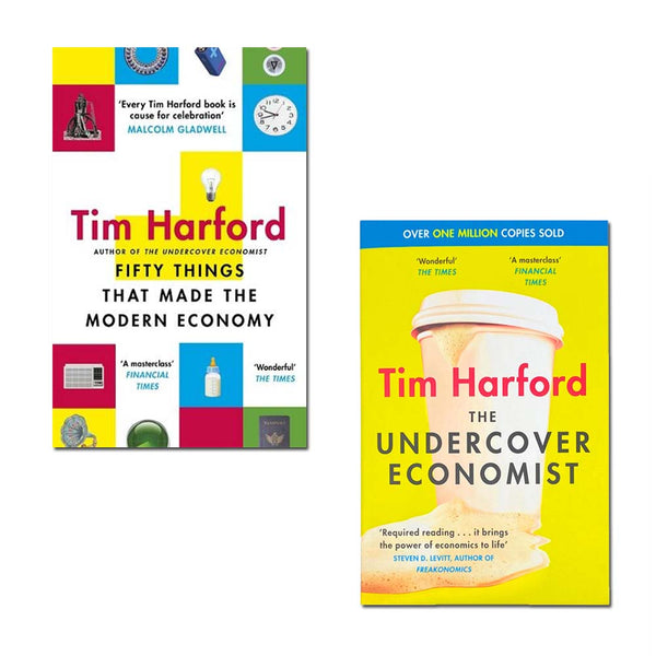 Tim Harford 2 Book Set Collection, Fifty Things That Made The Modern Economy...