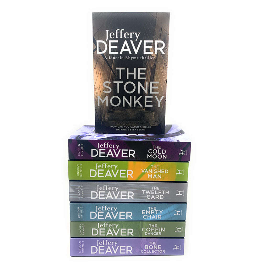 Lincoln Rhyme Thrillers Book Series (1-7) by Jeffery Deaver | Bone Collector, Coffin Dancer, Empty Chair, Stone Monkey & More