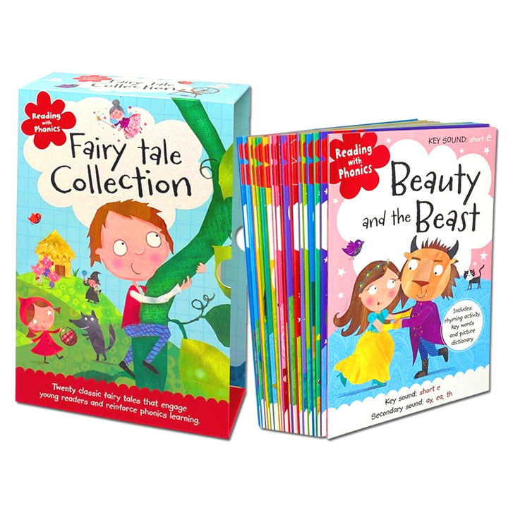 Fairy Tale Phonics Book Set for Kids – 20 Fun & Educational Early Reader Stories | Build Literacy & Reading Skills |Perfect for Bedtime & Learning Fun