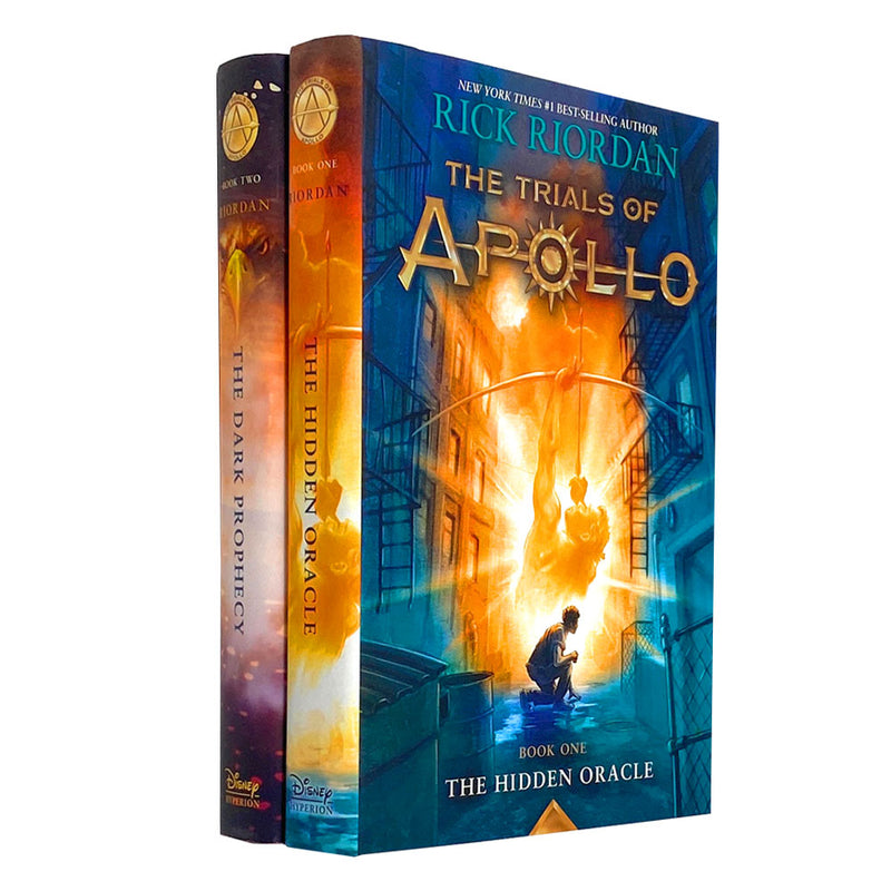 Rick Riordan The Trials of Apollo 2 Books Set Deluxe Cover, The Hidden Oracle, The Dark Prophecy