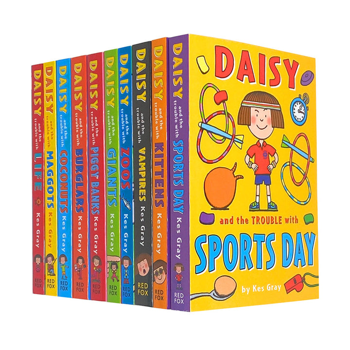 Daisy and the Trouble Collection Pack by Kes Gray – 10 Books for Kids – Fun Adventure, Fiction, Trouble & Educational Stories for Youth