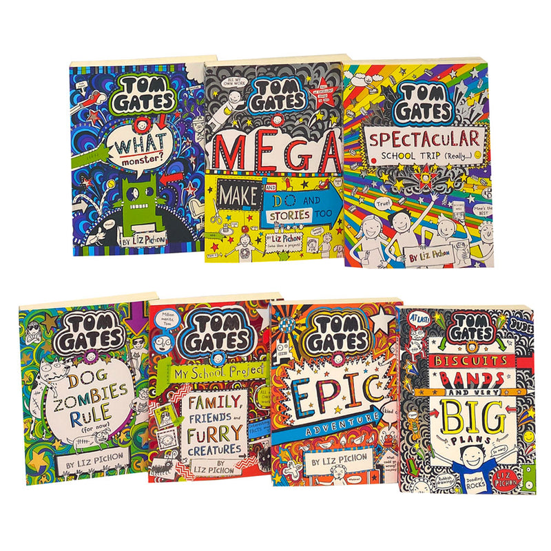 Tom Gates 7 Books Set Collection By Liz Pichon, Books 11-17