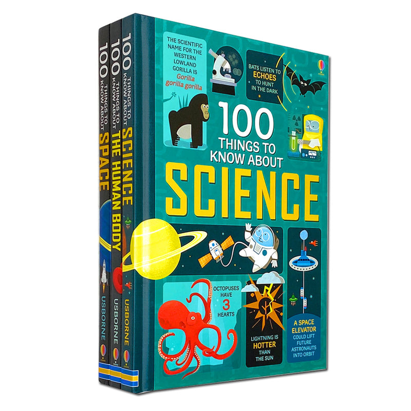100 Things to Know About Space, Science and Human Body 3 Books Set Collection by Alex Frith , Jerome Martin & Alice James