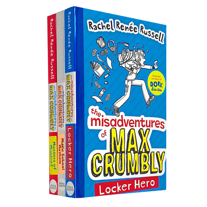 The Misadventures of Max Crumbly Series 3 Books Collection Set by Rachel Renee Russell – Fun Children's Adventure Book Series for Kids, Young Readers