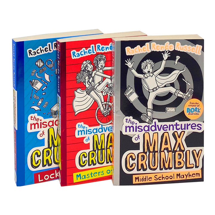 The Misadventures of Max Crumbly Series 3 Books Collection Set by Rachel Renee Russell – Fun Children's Adventure Book Series for Kids, Young Readers