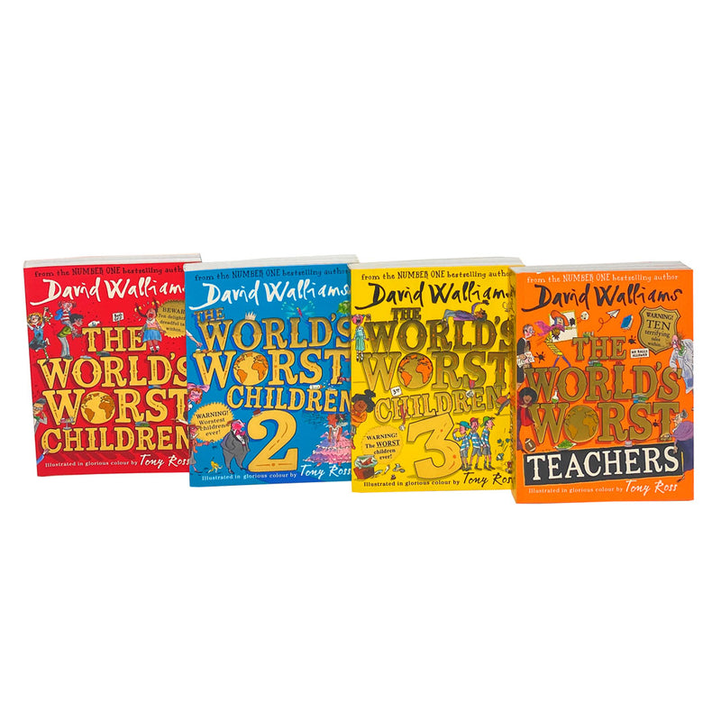 David Walliams Worlds Worst Children Collection 4 Books Set Pack Teachers