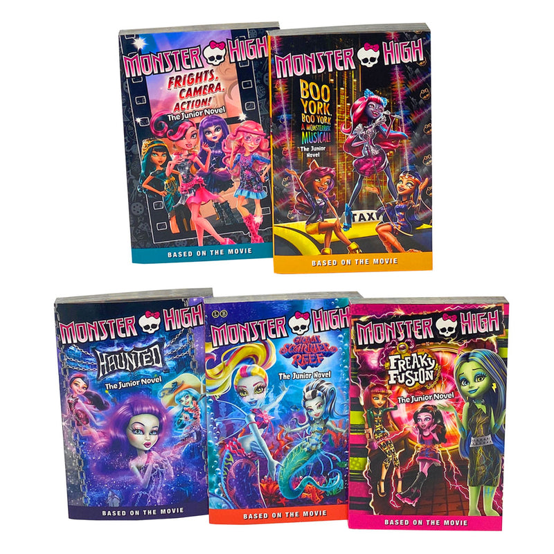 Monster High Junior Novel Collection 5 Books Set TV Series