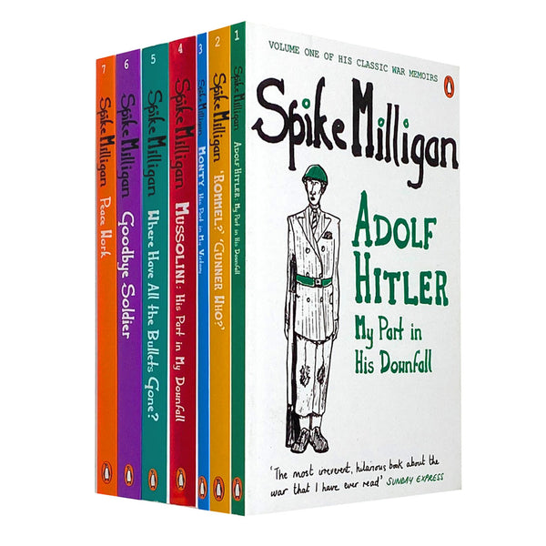 Spike Milligan Humour 7 Books Collection Set Inc Goodbye Solider, Peace Work