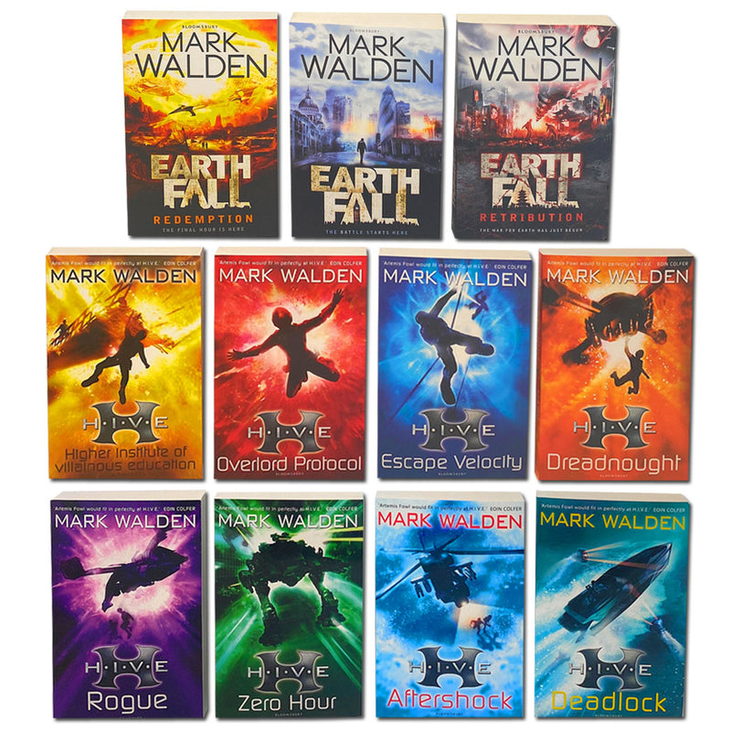 Mark Walden 11 Books Set Collection, Earth Fall, Hive...