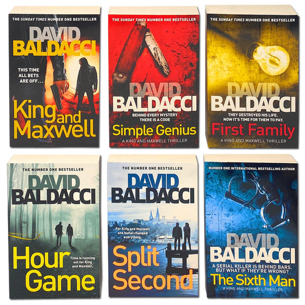 David Baldacci King & Maxwell 6-Book Set | Bestselling Thriller, Mystery & Suspense Series – Action-Packed Detective Fiction Collection for Adults