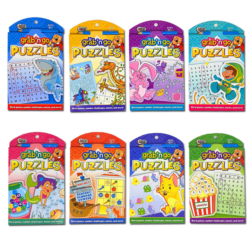 Jr Grab n Go Puzzles 6+ 8 Set Collection in Bag