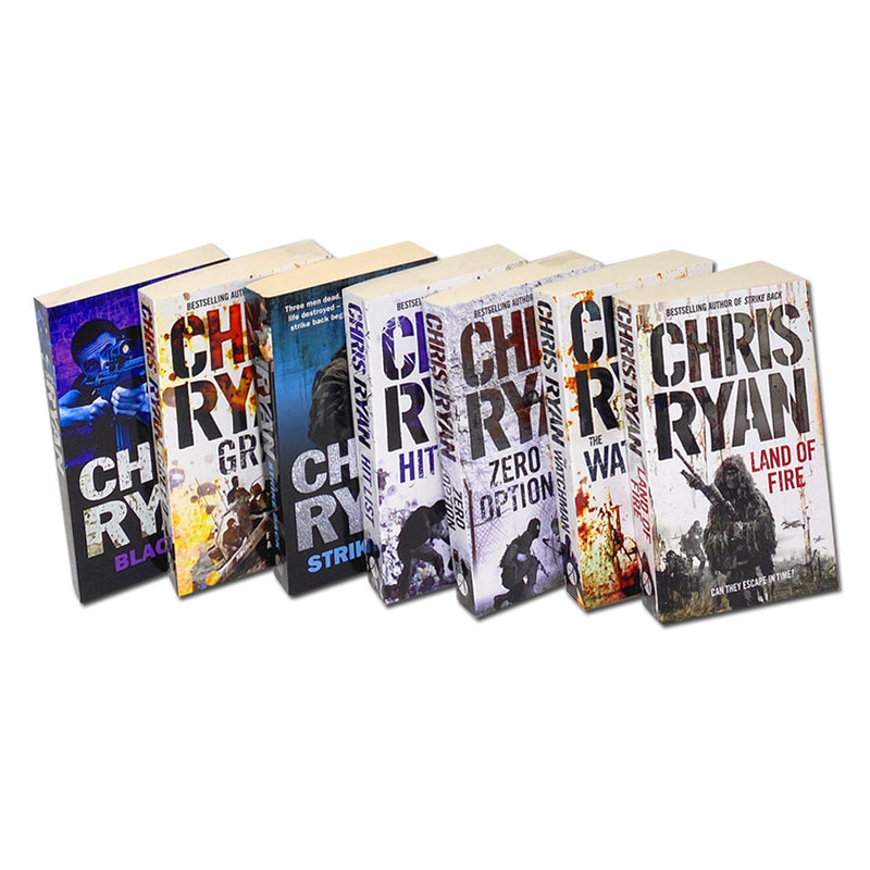 Chris Ryan Collection 7 Books set. The watchman, Blackout, Zero option, Strike back, Land of Fire, Greed, Hit List