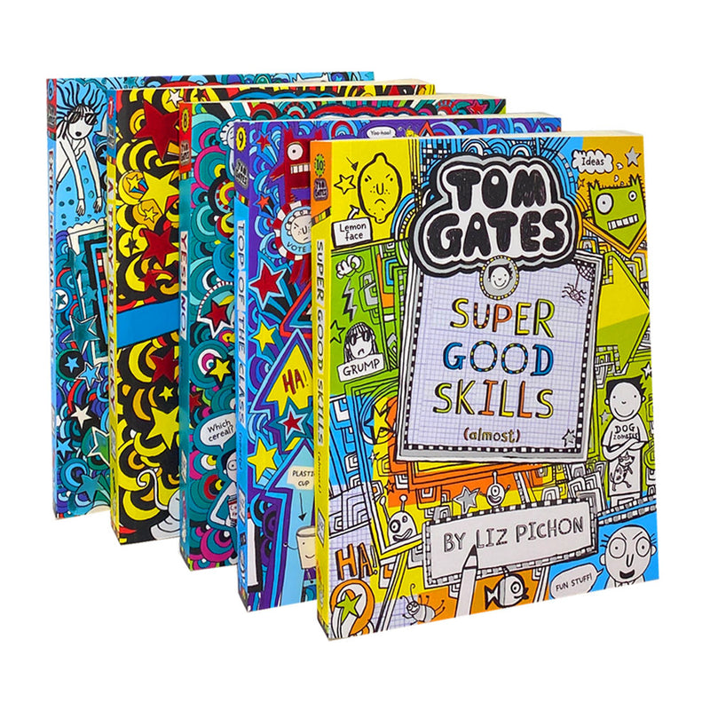 Tom Gates 5 Books Collection Set By Liz Pichon Series 2 (6-10) A tiny Bit Lucky