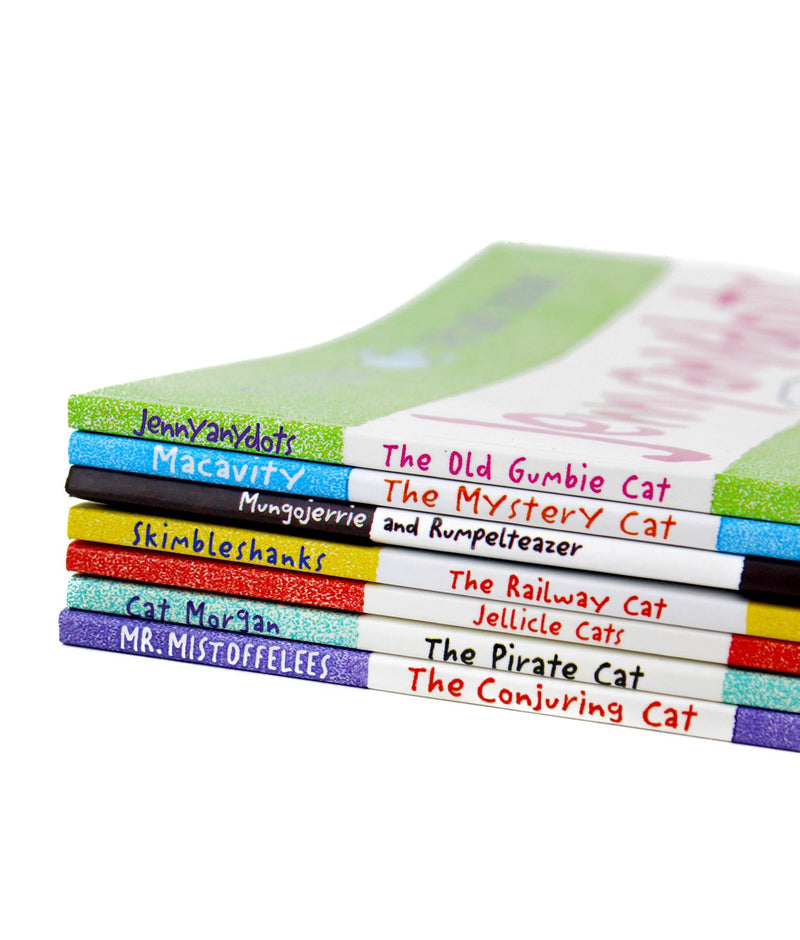 Old Possums Cats 7 Books Set(Jellicle Cats,Mr Mistoffelees:The Conjuring Cat,Macavity:The Mystery Cat,Cat Morgan:The Pirate Cat,Mungojerrie and Rumpelteazer:The Cat Burglars, & More)