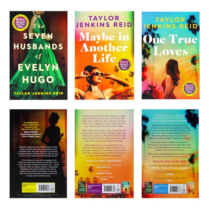 Taylor Jenkins Reid 3 Book Collection Set – Seven Husbands, Maybe in Another Life, One True Loves – Romance Bestsellers, Emotional, Character-Driven