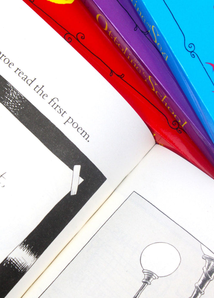 Chris Riddell Ottoline Collection 1-4 Book Set | Fun & Illustrated Adventure Series for Kids | Creative Fantasy Stories for Young Readers!