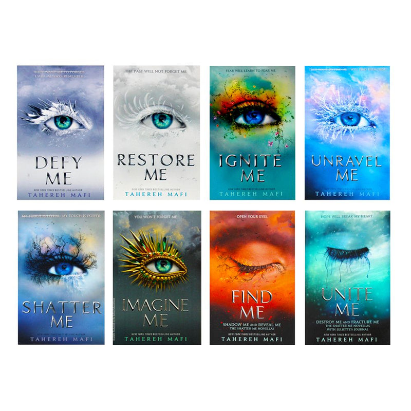 Shatter Me Series 8 Books Collection Set By Tahereh Mafi (Shatter Me, Restore Me, Ignite Me, Unravel Me ,Defy Me )