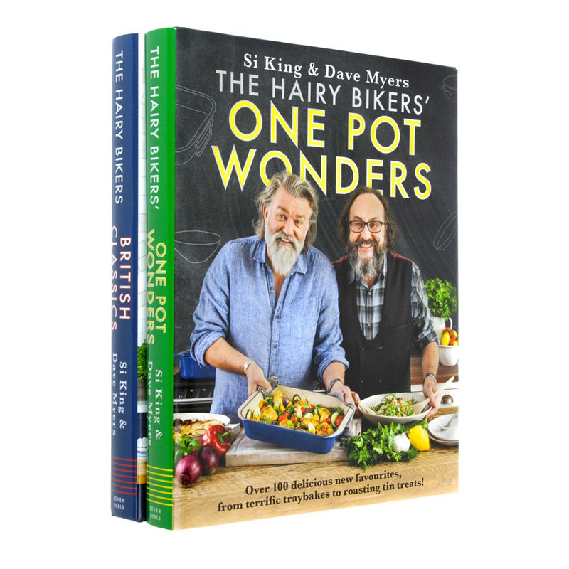 The Hairy Bikers One Pot Wonders & The Hairy Bikers British Classics By Si King & Dave Myers 2 Books Collection Set