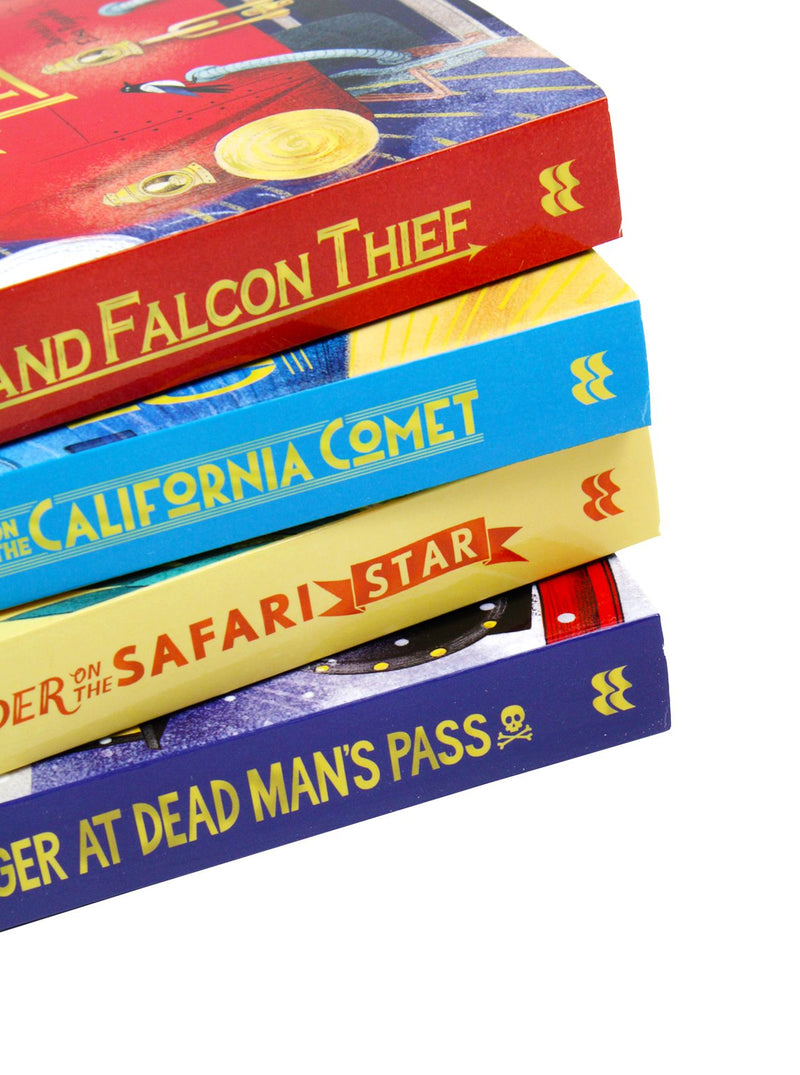 Adventures on Trains 4 Book Collection by M.G. Leonard & Sam Sedgman| Children's Mystery & Adventure Series  Includes Danger at Dead Man's Pass & More