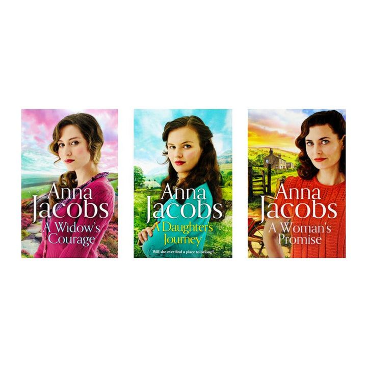 Anna Jacobs Birch End Series 3-Book Collection Set– A Widow's Courage, A Daughter's Journey, A Woman's Promise |Heartfelt Family Saga & Fiction Series