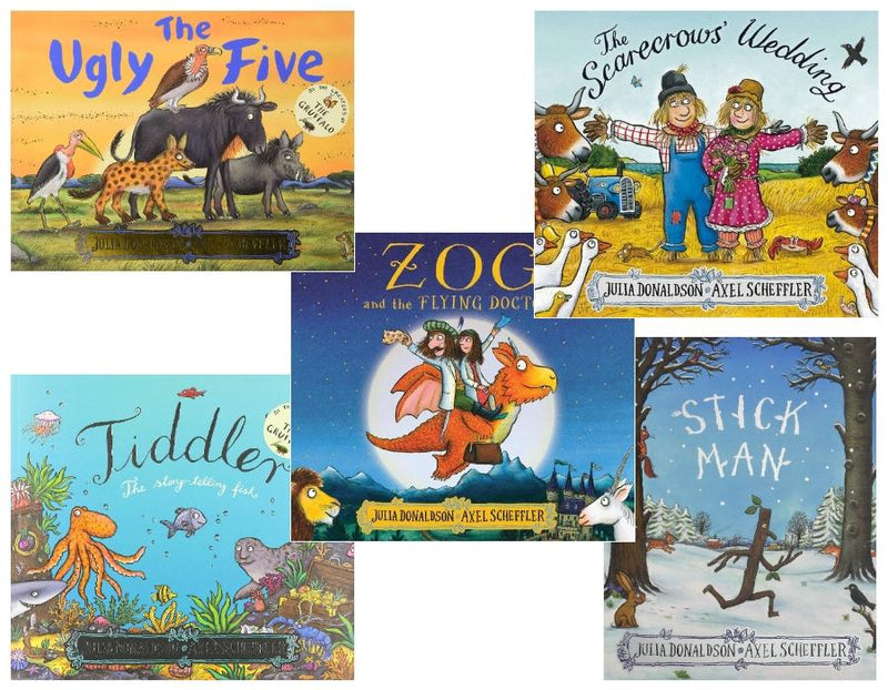 Photo of The Ugly Five 5 Book Collection by Julia Donaldson on a White Background