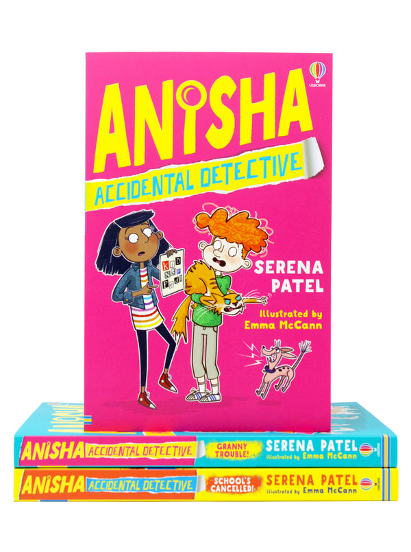 Photo of Anisha Accidental Detective 3 Books Collection by Serena Patel on a White Background