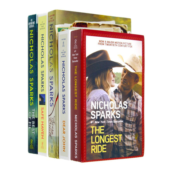 Nicholas Sparks 5 book set 3 ( The Longest Ride, Every Breath, Safe Haven, The Best of me, Dear John)