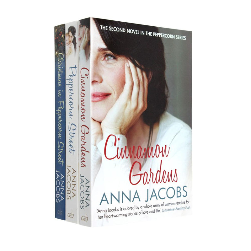 Anna Jacobs Peppercorn Series Collection 3 Books Set ( Cinnamon Gardens, Peppercorn Street, Christmas in Peppercorn)