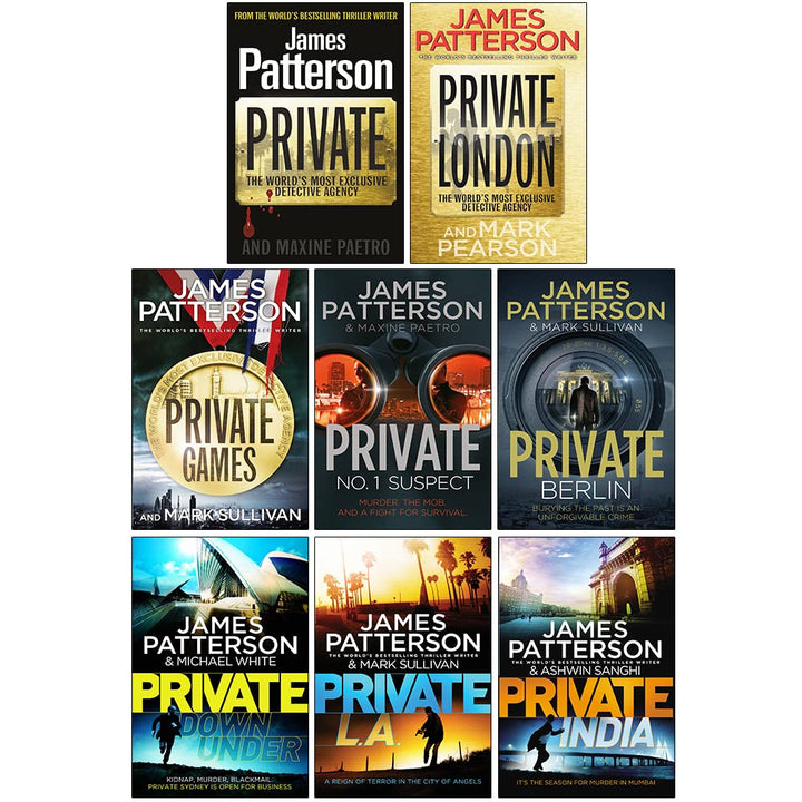 James Patterson Private Series 1-8 Book Collection | Private, Private London, Private Games, Private Berlin & More| Thriller, Mystery, Crime, Suspense
