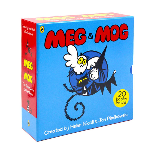 Photo of Meg & Mog The Complete Collection 20 Books Box Set on a White Background