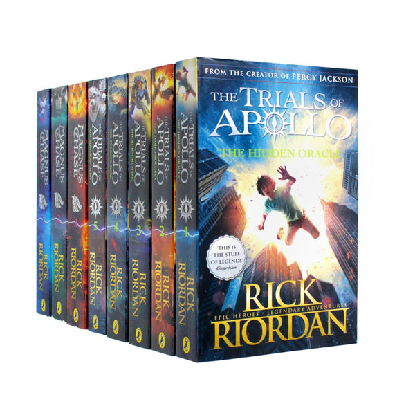 Rick Riordan Trials of Apollo & Magnus Chase Series 8 Book Set Collection