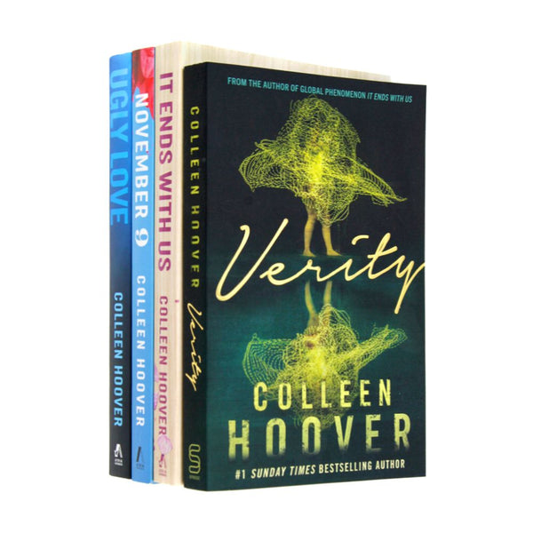 Colleen Hoover Collection 4 Books Set (It Ends With Us, Ugly Love, November 9, Verity)