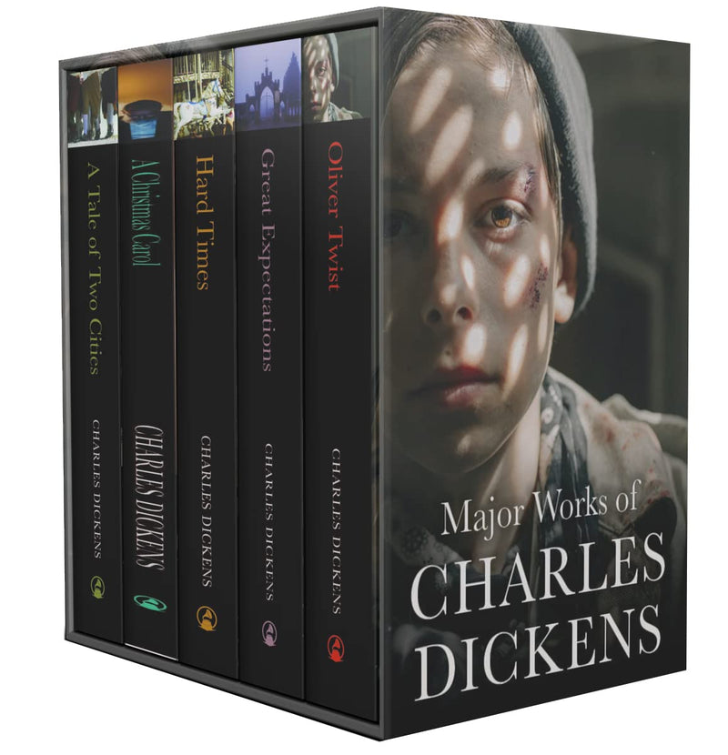 Major Works of Charles Dickens 5 Books Paperback Boxed Set - Classic Victorian Fiction, Essential 19th Century Novels, Timeless Literary Collection