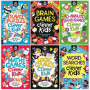 Brain Games Clever Kids 6 Books Collection Set (Brain Games, Travel Puzzle, Maths Games, Logic Games, WordSearches & 10-Minute Brain Games)