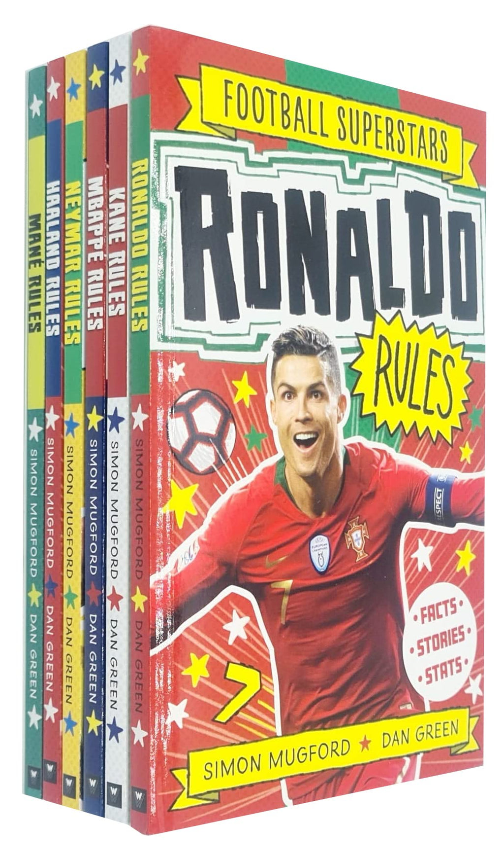 Football Superstars Series 6 Books Collection Set ( Ronaldo, Kane, Mba