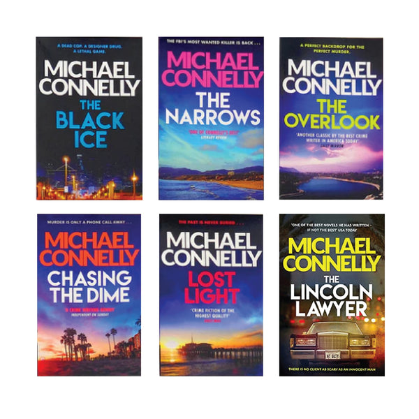 Michael Connelly 6 Books Collection Set (The Lincoln Lawyer,The Black Ice, The Narrows, The Overlook,  & More) Now On Netflix